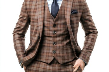 Poster - A businessman stands with his hands in his pockets, looking relaxed