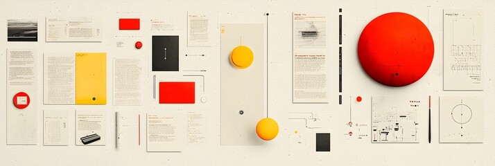 Aufkleber - Captivating vintage inspired collage featuring a harmonious arrangement of posters typography and graphic elements in a retro and modern style