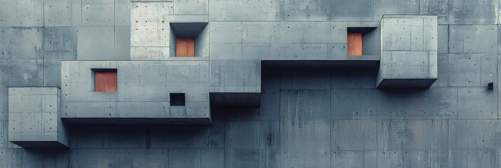Poster - Close up view of sharp geometric building facades showcasing intricate patterns angular lines and textural elements in a modern minimalist architectural design