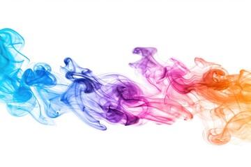 Aufkleber - A group of colorful smoke particles floating in the air, creating a whimsical atmosphere
