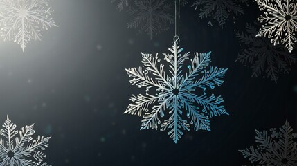 christmas background with snowflakes