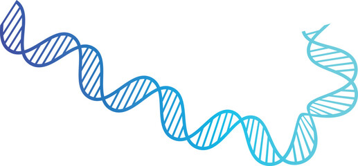 Aufkleber - Dna strand on white background. Illustration of DNA molecule. DNA icon for science and innovation concept