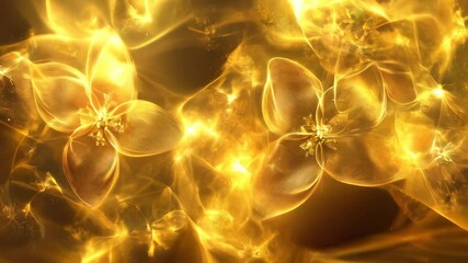 Poster - Discover the enchanting beauty of golden flowers shimmering in a warm glow