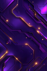 Poster - Abstract purple background featuring glowing lines and shapes with a futuristic design