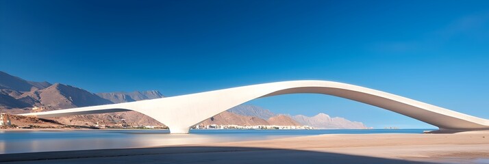 Poster - sleek contemporary bridges with elegant architectural lines and geometric designs spanning gracefull
