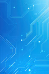 Poster - Abstract blue background with circuit patterns and glowing elements in digital style