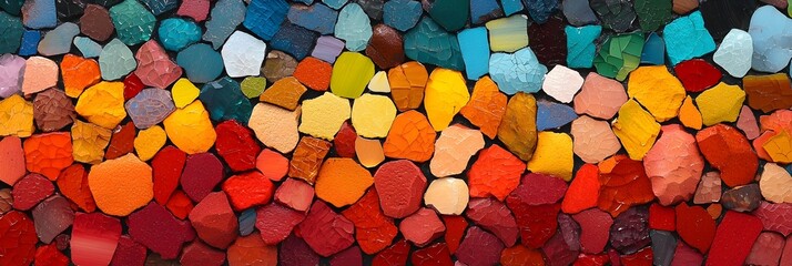Leinwandbilder - Vibrant Shards of Colored Glass Reflecting and Refracting Light Creating a Captivating Mosaic like Effect with Intricate Patterns and Shimmering Textures