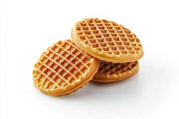 Sticker - A pair of waffles stacked on top of each other, perfect for breakfast or brunch