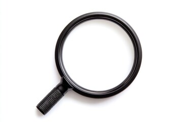 Poster - A close-up view of a magnifying glass on a white background, suitable for illustrations and diagrams