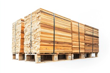 Poster - A stack of wooden pallets sitting on top of another pallet, great for various background uses