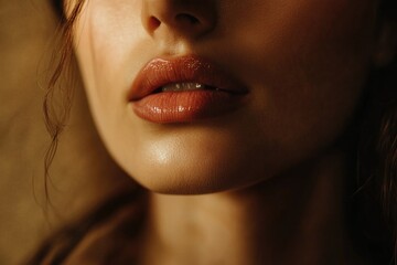 Poster - A close-up shot of a woman's face with her eyes closed, suitable for use in portraits or emotional scenes