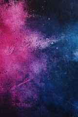 Poster - A pink and blue powder cloud on a black background, great for abstract design and science illustrations
