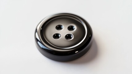 Poster - A detailed view of a single button on a white background, suitable for use in various design contexts
