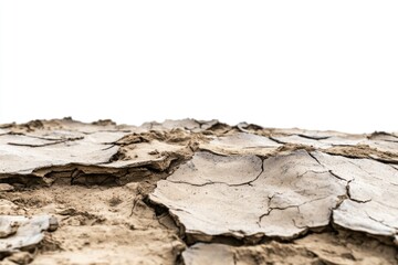 Aufkleber - A close-up shot of a dirt field with a white sky in the background, suitable for use in outdoor or nature-themed projects