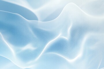 Poster - A close-up view of a blue and white fabric with intricate patterns