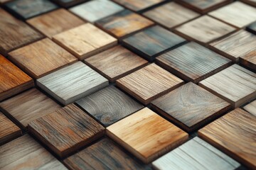 Aufkleber - Close-up of wood grain texture, ideal for design and illustration purposes