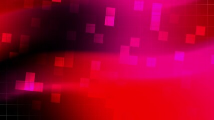 Wall Mural - Abstract red and pink squares on a grid background.