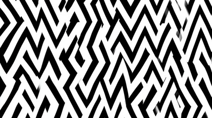 Abstract black and white geometric pattern with diagonal lines.