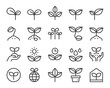 © supanut - plant line icon set