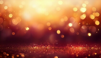 Wall Mural - warm abstract background with amber and burgundy hues and soft focus lights