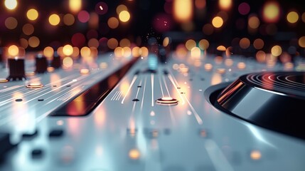 Fototapete - Light background image conveying the Music Industry.