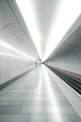 Poster - Minimalist Subway Station Interior with Clean Lines