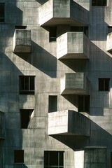 Poster - Abstract Geometric Building Shadows in City Setting