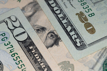 US 20 dollar banknotes