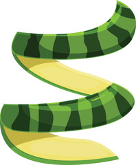 Poster - watermelon rind forming a spiral shape, isolated on a white background