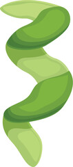 Aufkleber - Green abstract shape twisting and turning on a white background