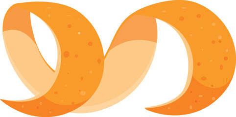Poster - Orange peel curling on itself, forming a sinuous shape