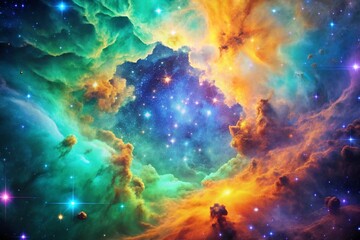 Wall Mural - sky space nebula clouds among star pigs
