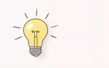 Poster - Light bulb illustration on a white isolated background.