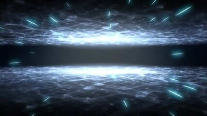 Wall Mural - Abstract blue water surface with light streaks.