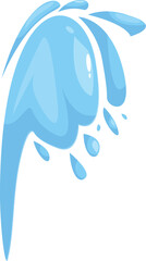 Poster - Cartoon water splash making a shape, perfect for any project that needs a refreshing and playful touch