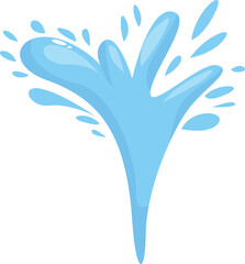 Poster - cartoon illustration of water splashing upwards
