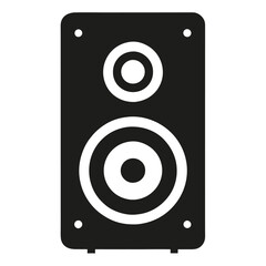 Music speaker icon vector flat design on white background