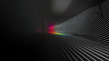 Poster - Colorful light wave