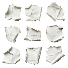 Poster - Shattered pieces of dark ceramic scattered across a transparent background illustrating fragility and chaos in an artistic display