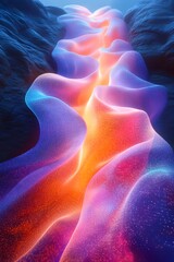 Poster - Captivating digital background perfect for creating glitch inspired visual effects generative light sculptures audiovisual synthesis performances and other immersive digital art installations