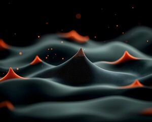 Poster - Sleek and Luminescent Digital Backdrop Ideal for Showcasing Technological Networks Data Transmission and Encryption Digital Archives and AI Powered Visualization