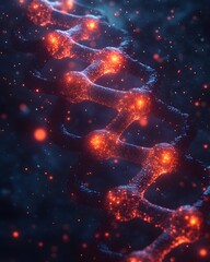 Poster - Captivating digital background ideal for showcasing scientific molecular structures 3D protein model visualizations simulated particle collisions and cutting edge virtual reality research experiments