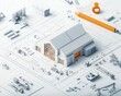Crosssectional blueprint of energyefficient warehouse with natural light zones