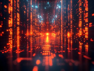 Poster - Luminous digital realm with a fluid ethereal aesthetic suitable for showcasing immersive data visualizations interactive user interfaces holographic projections and audiovisual simulations