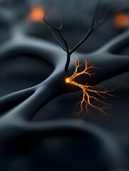 Poster - Imaginative digital realm featuring interconnected neural pathways cutting edge encryption technologies and meticulously organized digital libraries showcasing scientific visualization displays