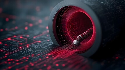 Poster - Technologically advanced digital frontier showcasing adaptive neural circuitry intelligent data routing frameworks robust encryption methodologies