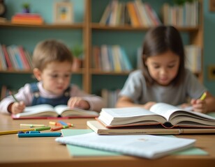 children in classroom