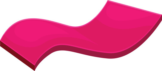 Aufkleber - Pink stage platform with a wavy design is floating on a white background