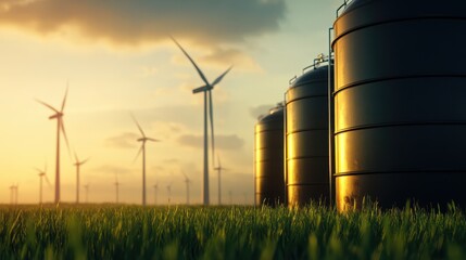Poster - Sustainable energy a glimpse into the future of wind power and industrial storage