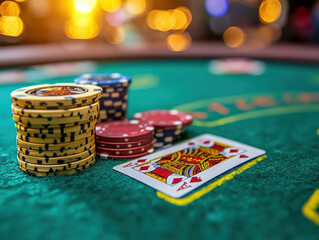 Close-Up Of A Scattered Deck Of Playing Cards On A Green Felt Poker Table, Showcasing The Intricate Designs And Vibrant Colors Of The Card Backs For A Classic Gaming Ambiance